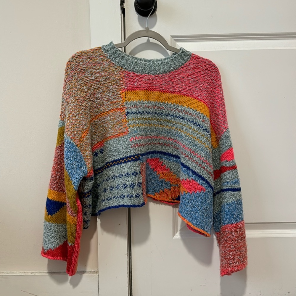 Sincerely Jules Sharlene Mixed Pattern Pullover